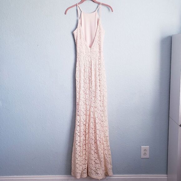Lulu's Ephemeral Allure Baby Pink Lace Maxi Dress - Picture 3 of 13